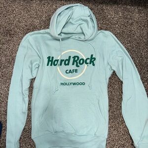 Hard Rock Cafe Hoodie in Soft Teal